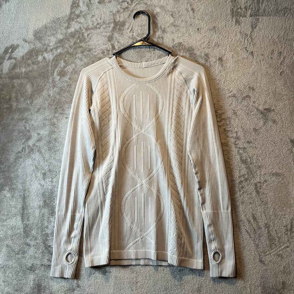 Lululemon Rest Less Pullover Heathered Silver Gray Long Sleeve Size 6‎